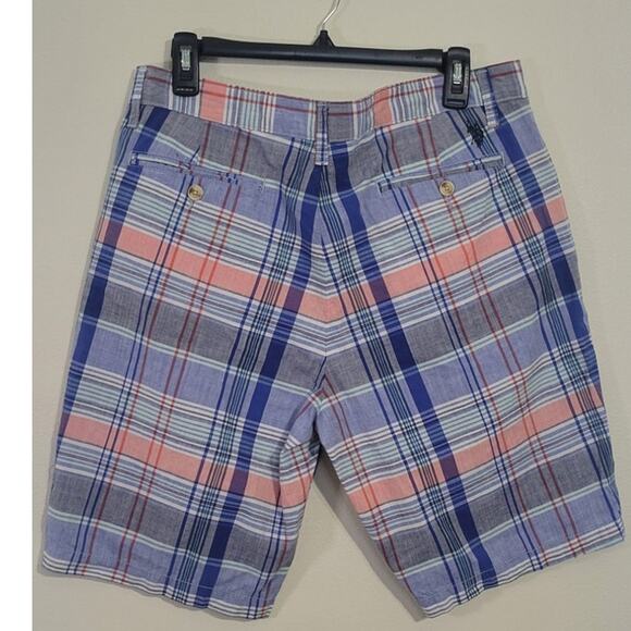 US Polo Assn Shorts Mens 34 Paid Blue/Pink/White Casual Preppy Shorts NWT - Picture 3 of 8